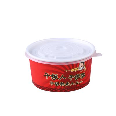 China Food Grade Waterproof High Quality Deli Personalized Kraft Paper Bowl Rice Paper Water Bowl for sale