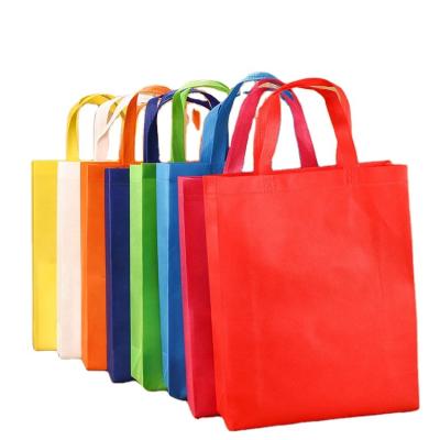 China Factory Waterproof Stock Ready Promotional Non Woven Tote Gift Grocery Customized Bag for sale