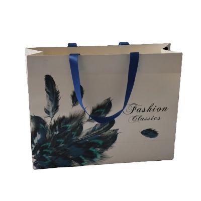 China Wholesale Custom Printing Matte Recyclable Grocery Shopping Packaging Color Kraft Paper Wine Bag Recyclable With Handle for sale