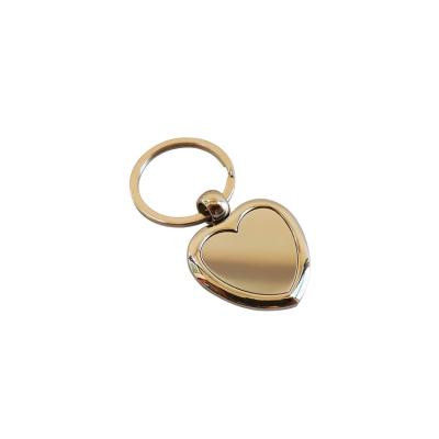 China Custom Made Metal Zinc Alloy Engravable Key Chain Promotion Souvenir Gift Heart Logo Shape Key Chains for sale