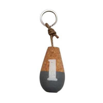 China Low Price Good Supply Floating Key Chain Design Floating Cork Key Ring Nice Cork Key Chain for sale