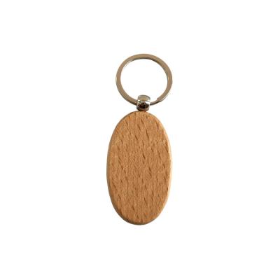 China Eco-Friendly Cheap Custom LOGO Wooden Key Chain Blanks Engravable Beech Wood Key Chain Blanks Wooden Key Chain for sale