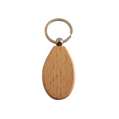 China Cheap Natural Custom Photo Sublimation Key Chain Beech Wood Advertising Key Chain Blank Wooden Wood Keychains for sale