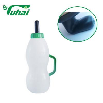 China 3.5l Kuhkälber Flasche mit Griff Kalb Milchflasche mit Naturgummi Brustwarze zu verkaufen