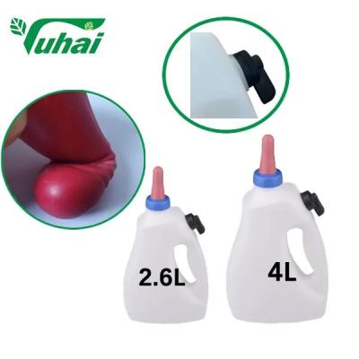 Chine 2.6l 4l bouteilles d'alimentation pour veaux Bouteille de traite réglable avec téton Mamelon PP Matériau d'alimentation pour bovins à vendre