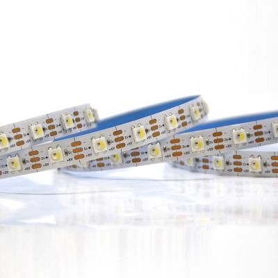 China Residential SMD RGBW Light 60Lights/meter 5V Low Voltage Magic Self Adhesive LED Light Strip for sale