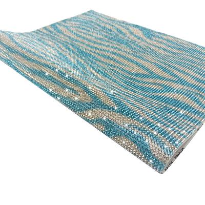 China 24 x 40cm Zebra Pointback Crystal Diy Rhinestone Bar Hot Fix Rhinestone Adhesive Sheet for sale