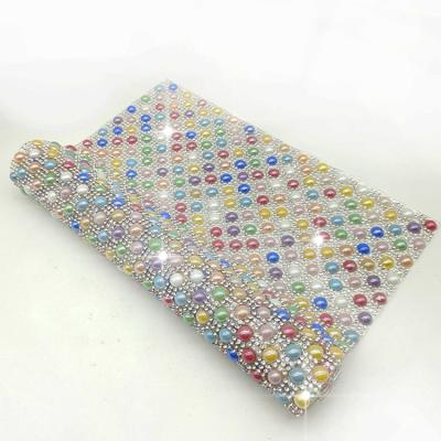 China Eco-Friendly Ceramic Glass Pearl Rhinestone Crystal Flatback Decorate Diamond Sticker for sale