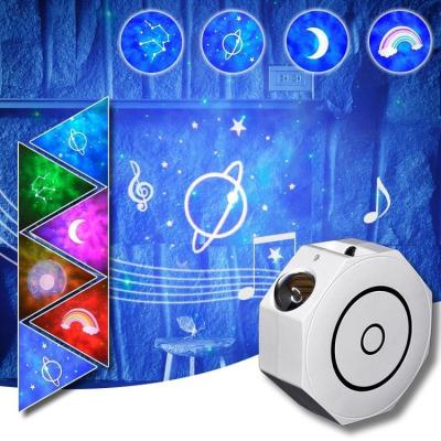 China Modern Baby Led Smart Light Aurora Star Sky Night Projector Musi Sounds Galaxy Night Light Baby Lamp Nebula Star Projector for sale