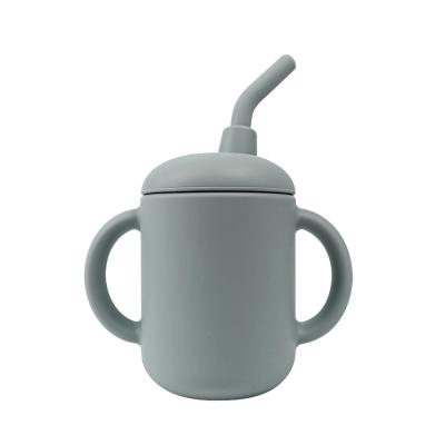 China Mushie Silikon-Lecksicherung Baby Tasse mit Stroh 120ml zu verkaufen