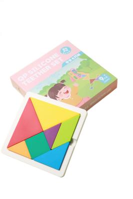 China 7pc Tangram Kinder Puzzle Personalisierte Silikontenner zu verkaufen