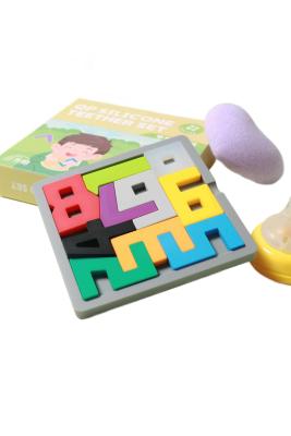 Cina Iniziante Puzzle per bambini in silicone Forma di triangolo rettangolo Quadrato in vendita