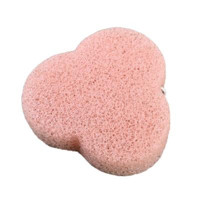 China Three Leaf Pink Colour Absorbency Soft Body Konjac Sponge Long lasting Rectangular Shape Assorted Colors Size Is 8*6*2.5 for sale