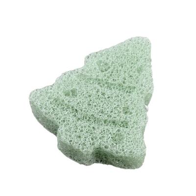 China Absorbency Polyurethane Foam Konjac Sponge Unscented Children Cleaning Sponstmas Tree Blue Color Size Is 8*6*2.5 cm zu verkaufen