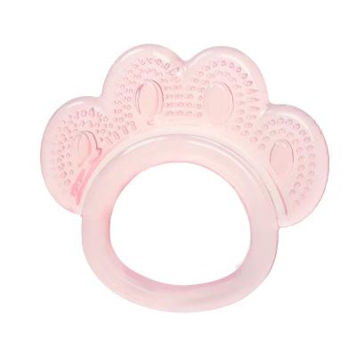 China Pink Eco Friendly Bear Paws Silicone Baby Teether Toys For Soothing Sore Gums With Size 8*8*2cm for sale