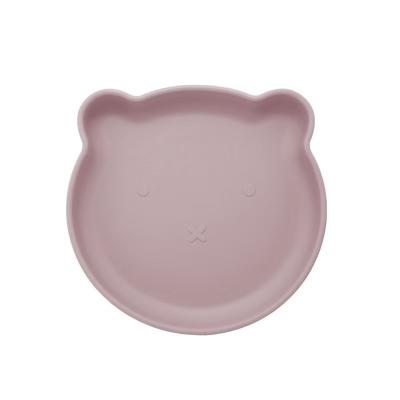 China Food Grade Personalised Childrens Tableware Pink Color Cutlery And Plate Set With Size 18*18*4cm And Weight 220Gra for sale