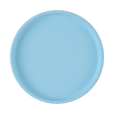 China OEM/ODM Weaning Suction Blue Colors Silicone Bowls And Plates Set 18x18 With Size Is 18*18*2.5cm And Weight Is 200Gram à venda