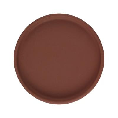 China Dark Brown Mushie Suction Childrens Silicone Plates Microwaveable Food Grade With Size 18*18*3.0cm And Weight Is 200Gram Te koop