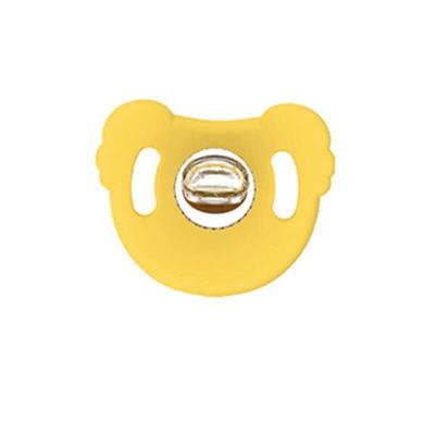 China OEM Yellow Colors Orthodontist Recommend Silicone Pacifier Dummy Koala Style With Size Is 7x7x7 cm And Weight Is 13 Gram à venda