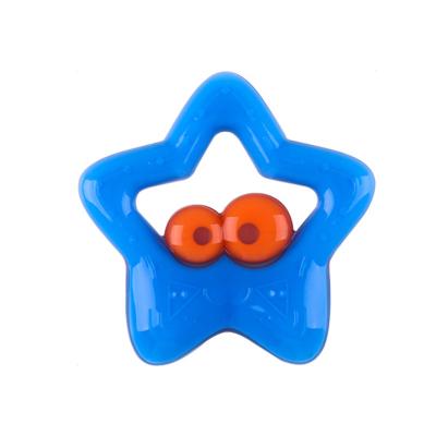 China Handheld Silicone Wrist Teether Starfish Shape 2 Colors Ice Cream Phthalate Free With Size 8*7.3cm And Weight 38 Gram for sale