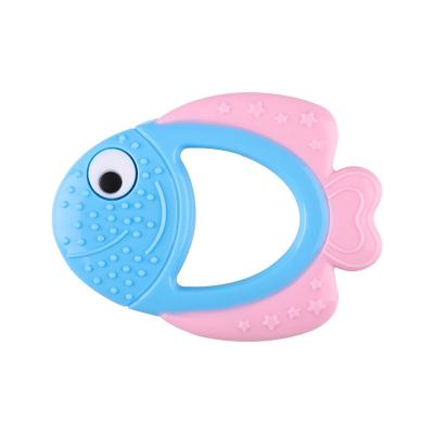 中国 2 Colors Blue OEM/ODM Service Silicone Baby Teether Toys Small Fish Pineapple With Size 8.1*8.3 cm And Weight Is 26 Gram 販売のため