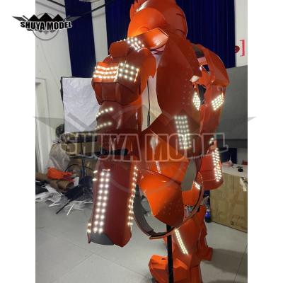 China High quality robot future traje sets led robot costume, costume stilt walker jumping costume LED universe circus stilt walker for sale