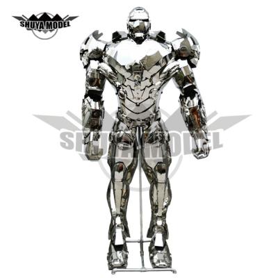 China from above & Custom Made Giant Realistic Large Size Kids Party Realistic Attractive Robot Cosplay Stainless Steel Armor Tees Suit Costumes for sale