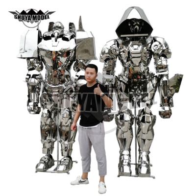 China from above & 3M Tall Large Size Custom People Cosplay Realistic Movie Robot Tees Suits Stainless Steel Cosplay Armor for sale