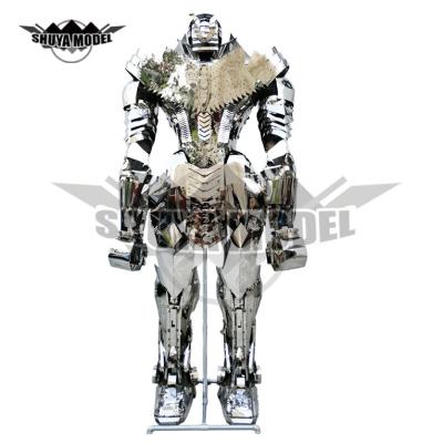 China from above & Pique 2020 New Design Stainless Steel Custom Cosplay Armor Looking 3M Realistic Tall Human Wearing Inside Robot Costumes for sale