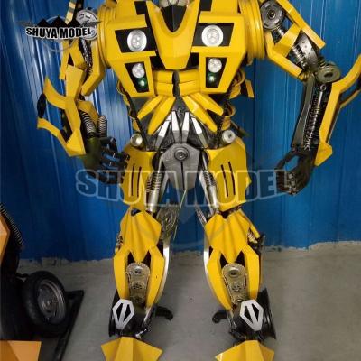 China Europe Wholesale Price Large Manual Welding Metal Transformer Robot Pure Outdoor Sculpture for sale