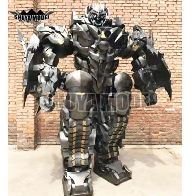 China Cheap EVA Robot Costume Realistic Transform Er Sets Cosplay With Voice Light Change Face Robot Costume for sale