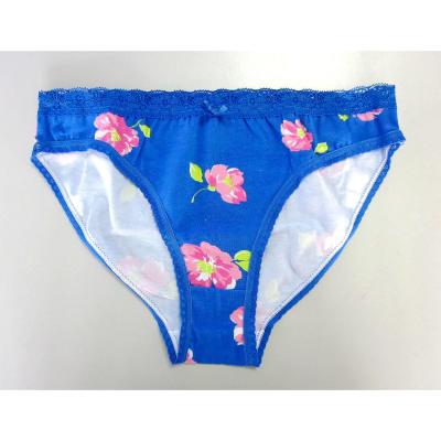 China Custom Size Floral Print Lace Breathable Bikini Underwear For Ladies Low Rise Women's Panties Briefs Underwear for sale