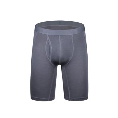 China Breathable OEM Sport Mens Long Legs Underwear Breathable Solid Color Comfortable Boxers for sale