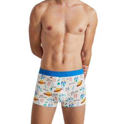 China OEM Funny Cartoon Print Breathable Men's Underwear With Logo Waistband Custom Made for sale