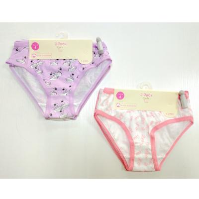 China 3-Pack Breathable 100% Cotton Girls Panties Toddler Girls Underwear Kids Custom Briefs Designs With Bow for sale