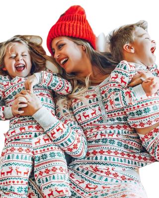 China Matching Kids Baby Sleepwear Mother Family Christmas QUICK DRY Pajamas Father Set QUICK DRY Set Boy Girl Rompers Printed Long Sleeve Pajamas for sale