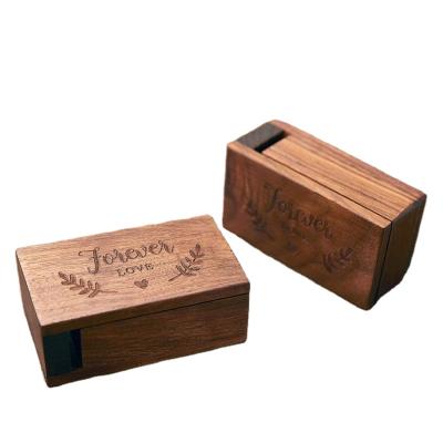 China Eco-friendly Hot Selling Wooden Case Organizer Jewelry Box For Ring / Gift Storage With Lid for sale