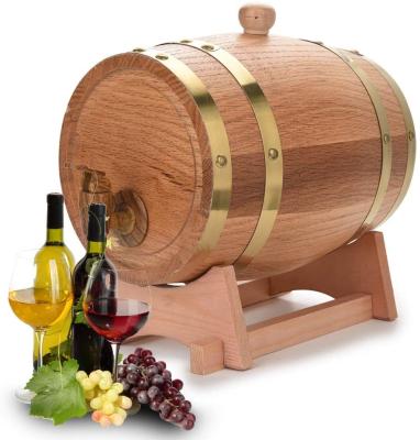 China Sustainable 3L Oak Wine Barrels Wholesale Wooden Wine Barrels For Bar Home Hotel for sale