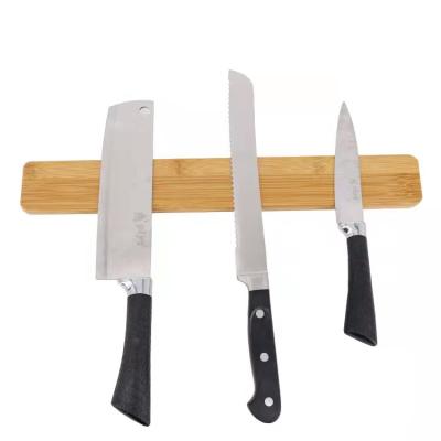 China Disposable Bamboo Wooden Knife Rack Wall Mounted Magnetic Knife Holder For Kitchen for sale