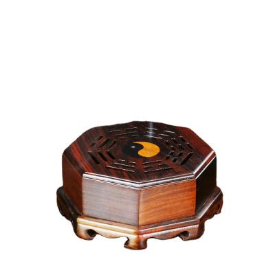 China Chinese Incense Customized Censer Wooden Wholesale Box Round Cone Censer Natural Wood for sale