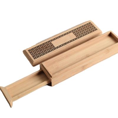 China Europe Double Tiers Craved Net Design Wooden Incense Holders With Storge Compartment Censer for sale