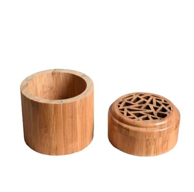 China Handmade Eco-friendly Bamboo Wooden Incense Stick Chinese Incense Box With Storage Compartment Household Censer for sale