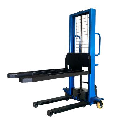 China Machinery Repair Shops Electric Stacker Truck Pallet Lift Battery Charger 1000kg Capacity 1000kg 1 Ton Smart Walkie Lithium Powered Elec Te koop