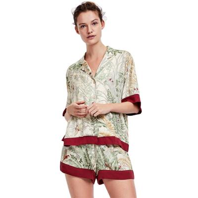 China Hot Selling Floral QUICK DRY ODM Women 2 Pieces Loose Pajamas Free Shipping Pajamas for sale