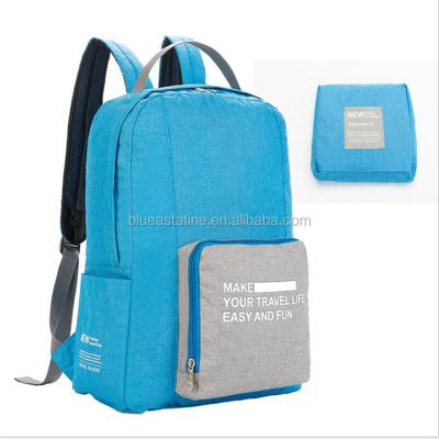 China Eco-friendly Portable Folding Student Travel Shoulder Bag Waterproof Backpack for sale