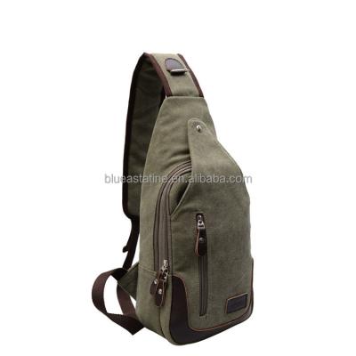 China Anti-theft Messenger Bag Men Canvas Outdoor Travel Increasing Sports Man Chest Bag Military Shoulder Bag for sale