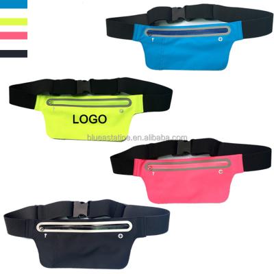 China Running Support Belt Sports Reflective Invisible Running Belt Bag Waterproof Pussy Pack For Mobile Phone Waist Bags for sale