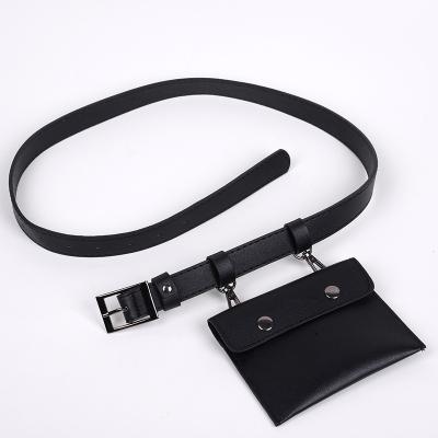 China New Water Proof Fashion Mobile Phone Waist Pouches With Belt Square Buckle Decorative Waist Bags for sale