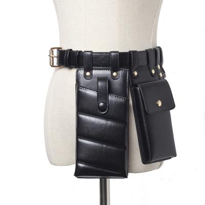 China 2020 Water Proof PU Leather Phone Belt Bags Waist Pouch Fashion Belt Bags Fanny Pack With Removable Belt for sale