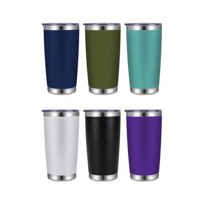 China Custom Viable Black Double Walled Vacuum Insulated Tumbler Travel Mug for sale